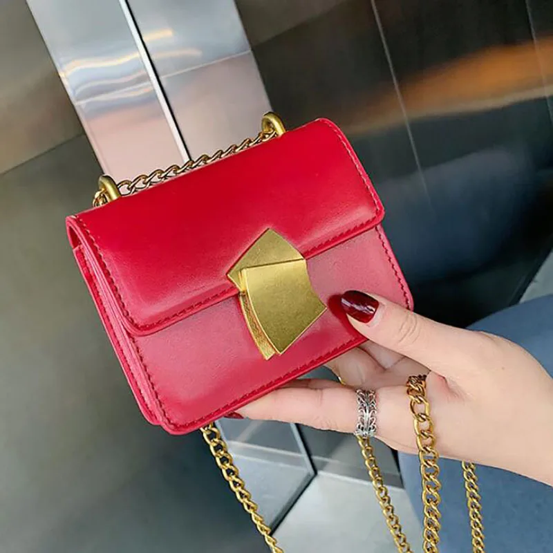 Корейская модная сумка через плечо на цепочке для женщин бренд класса люкс Messenger