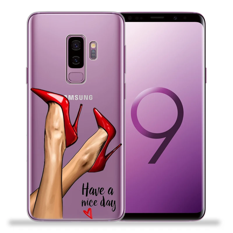 Модный женский цветочный чехол на высоком каблуке для Samsung Galaxy S9 S8 S10 Plus S7 S6 Edge Lite