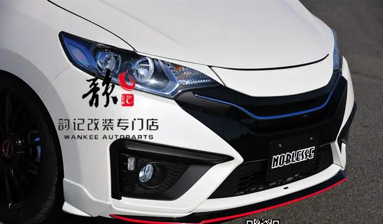 NOBLESSE 1 пара грунтовка Неокрашенный Черный ABS спортивный автомобиль противотуманный светильник крышка для HONDA FIT3 GK5
