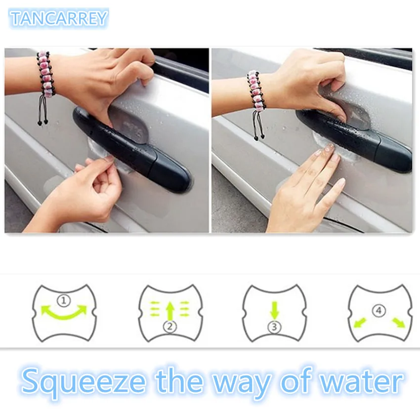 Высококачественная защитная пленка на дверную ручку автомобиля для kiaro 4 golf4 clio 3 chevrolet lacetti bentley suzuki swift 2018 аксессуары