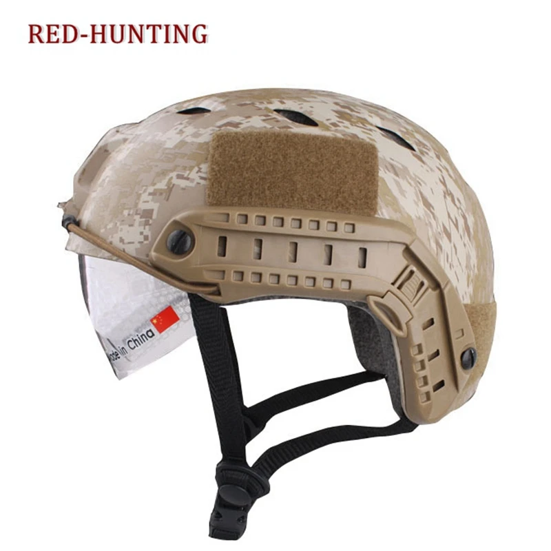 Быстрый Шлем Мультикам с защитными очками шлем типа BJ военный для страйкбола