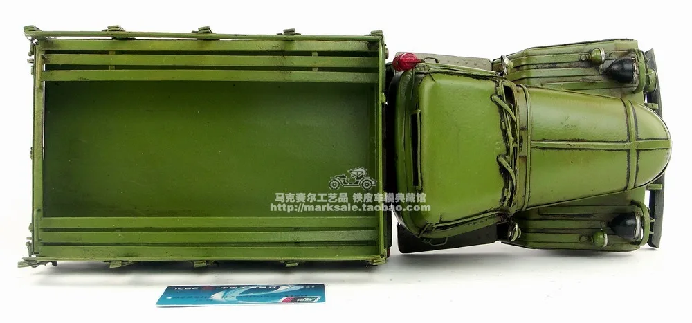 Старинная классическая модель военного грузовика Ретро винтажная Жесть из