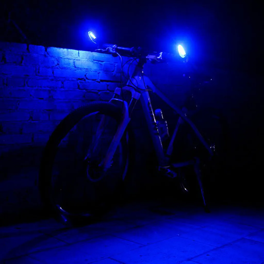 BU USB Перезаряжаемый велосипедный велосипед MTB Руль Ручка Бар Конец с светодиодный светильник Warni 2 шт. велосипедный руль лампа Мода Новинка 2019A30517 - Цвет: BU