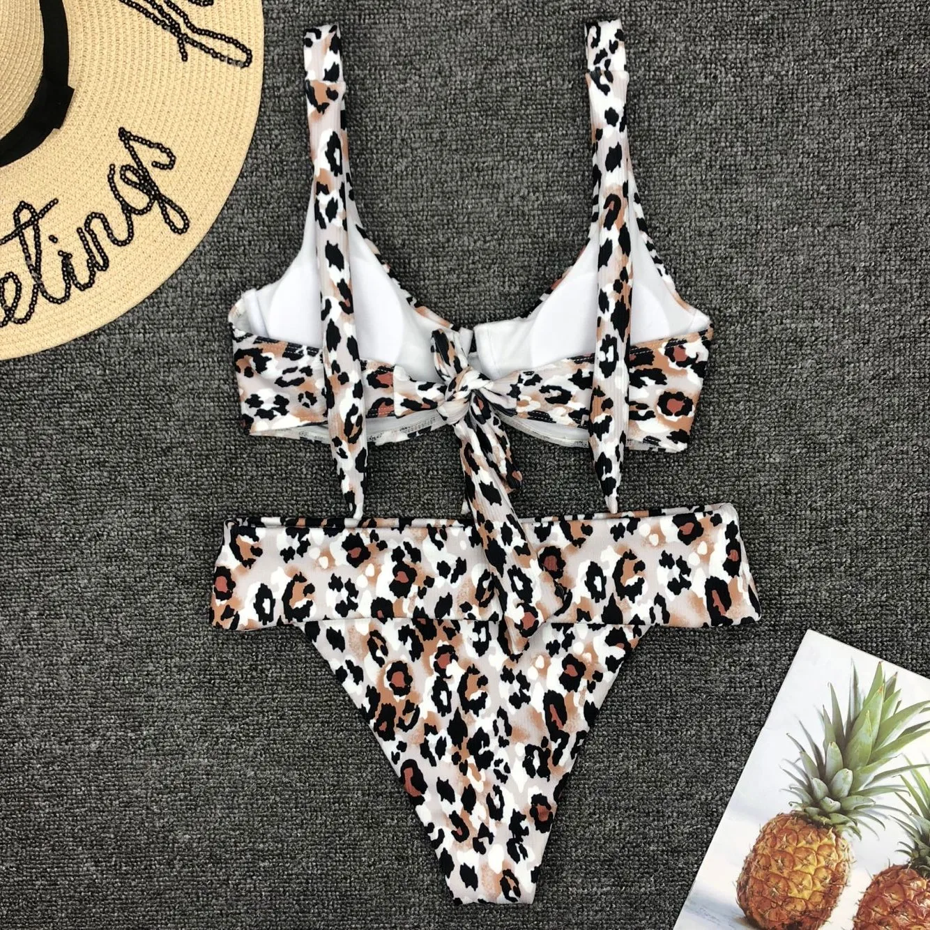 Бикини Леопардовый купальник Mujer розовый красный бикини Maillot De Bain Femme купальный костюм с пуш-ап женский сексуальный купальник бикини