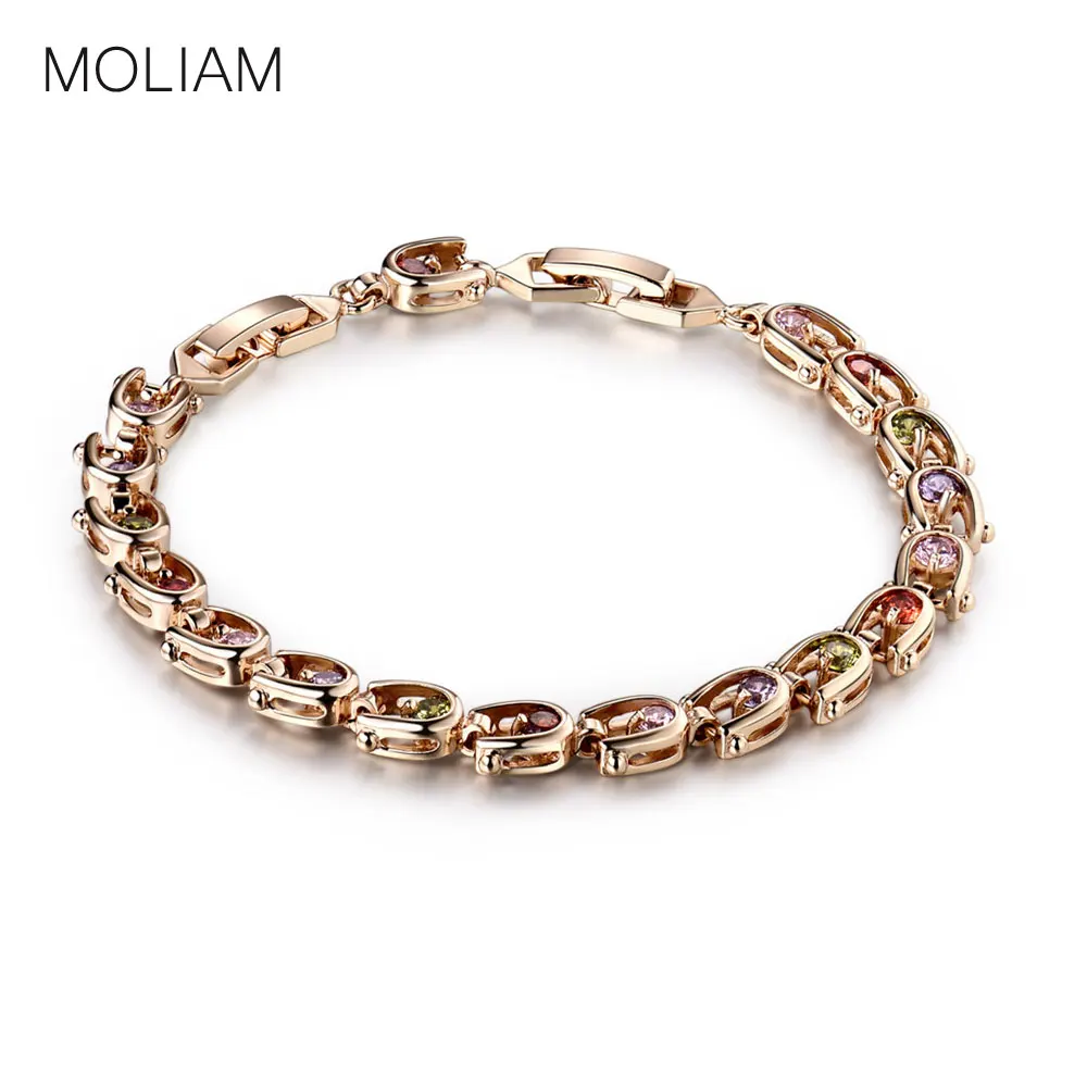 Женский браслет MOLIAM модный высокого качества из фианита AAA для помолвки и