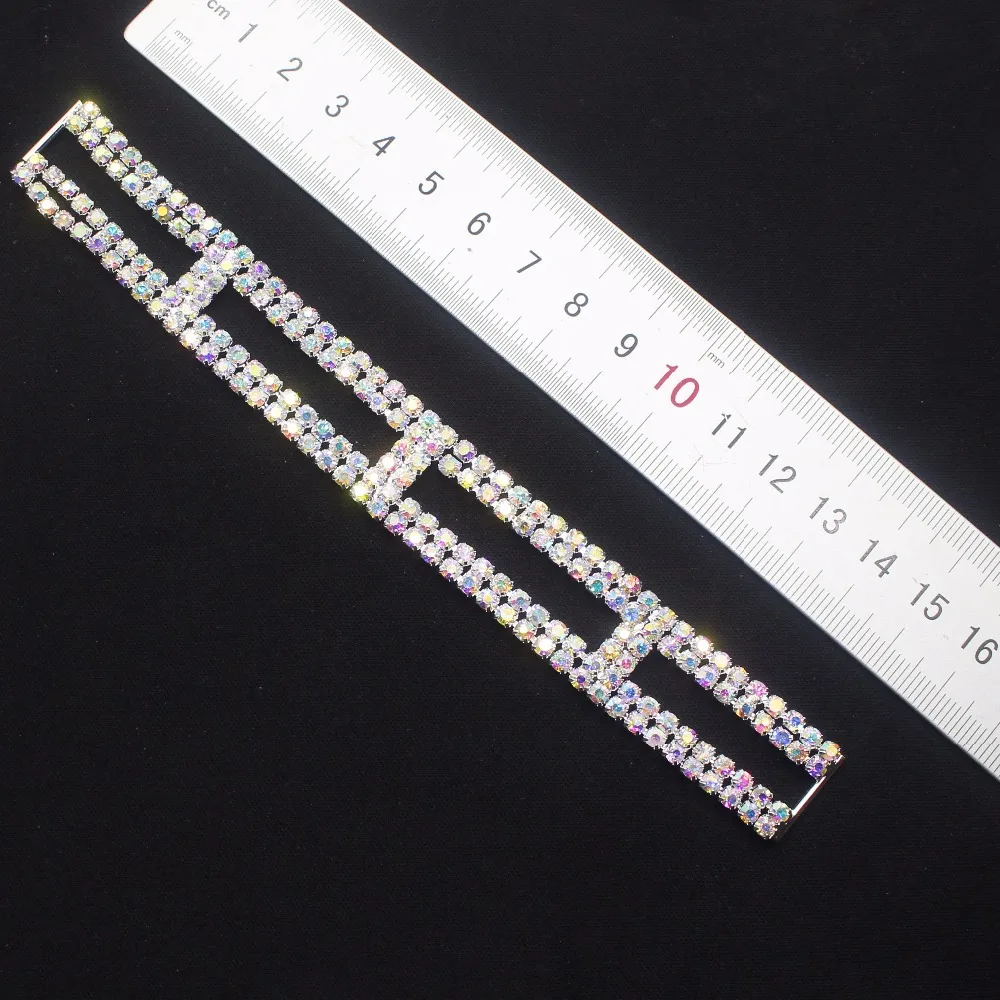 155 м 6 шт Стразы ab Кристальные Соединительные элементы для бикини Пряжка/пряжка