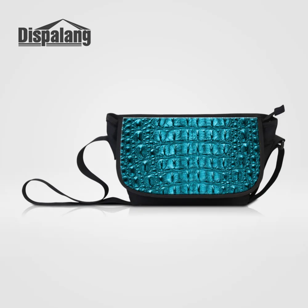 Dispalang Snakeskin Pattern Women Canvas Messenger Bag High Quality Cool Mens Crossbody Casual Large Single Shoulder Bags | Багаж и сумки
