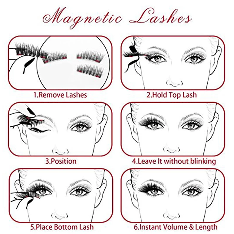 GXO BEAUTY 4 Pcs Lashes Big Eyes Handmade 3D Magnetic Cross Long False Eyelashes-D20 | Красота и здоровье