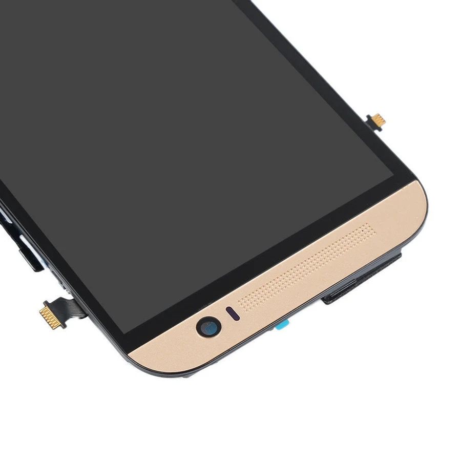 Для htc M8 Дисплей ЖК-дисплей Сенсорный экран планшета Панель сборки на замену, для htc ONE M8 ЖК-дисплей с рамкой двойной/вариант с одной SIM-картой
