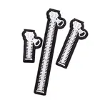 Нашивки на молнии с вышивкой, 3 размера, для сумок, джинсов, шляп, футболок