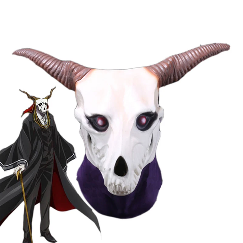 

Anime The Ancient Magus' Bride Elias Ainsworth Horn Mask Christmas Halloween Masquerade Cosplay Party Props