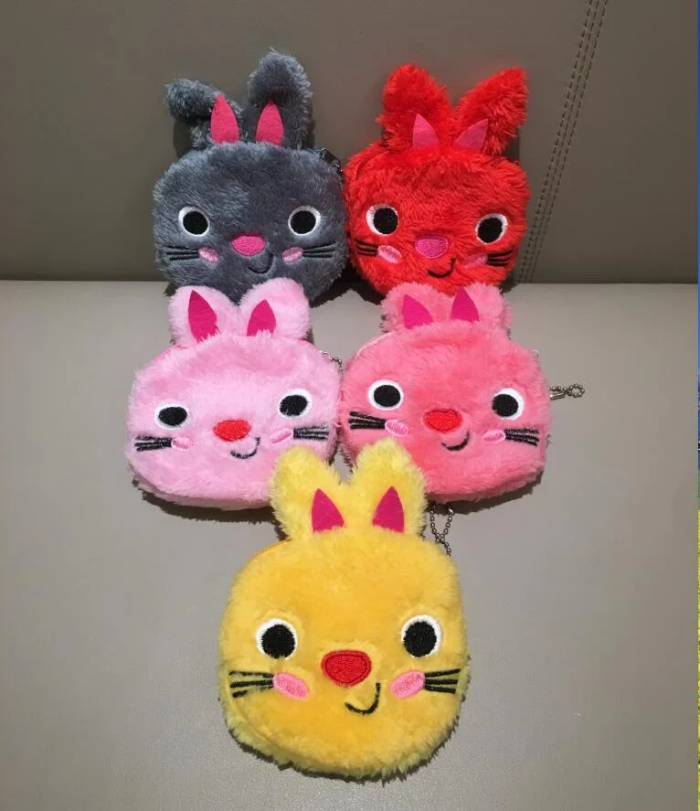 5 цветов-милый плюшевый Кошелек с кроликом прибл. 11 см Много цветов новый Сумка