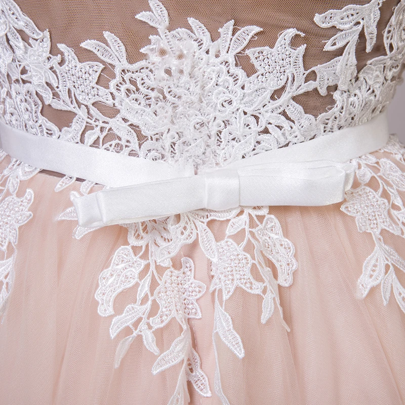 Свадебное платье LORIE кораллового цвета 2019 кружевное длинное Тюлевое розовое