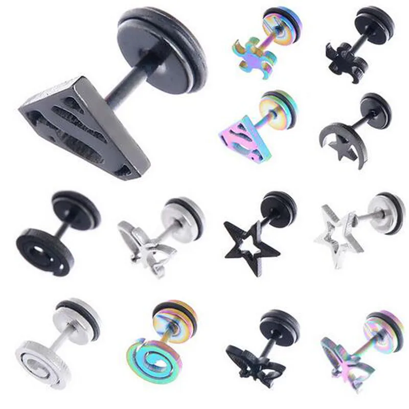 1 пара мужские и женские серьги гвоздики из нержавеющей стали|barbell earrings|ear studswomen ear