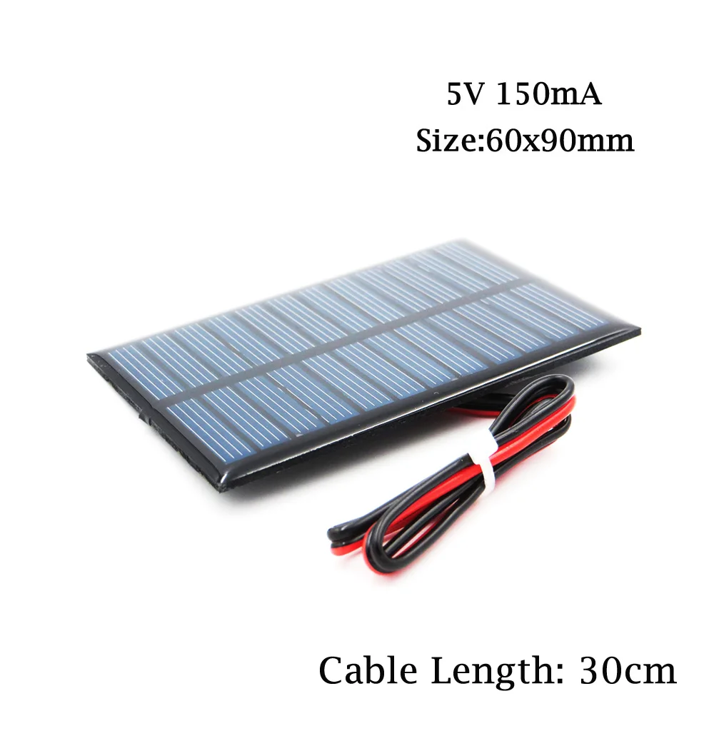 DC 5V Poly Панели солнечные продлить провода Мини Солнечная Системы "сделай сам" для Батарея сотовый телефон Зарядное устройство 0,7 W 0,8 W 1W 1,2 W 2,5 W 4,2 W солнечная игрушка