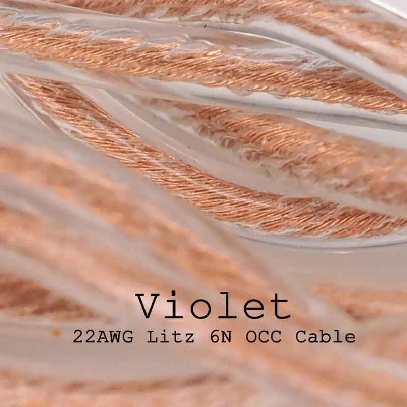 Moondrop Lyre Acoustics-Violet 6N OCC 0 78 двойной штырь 3 5 мм с одним концом/2 Баланс/4 4