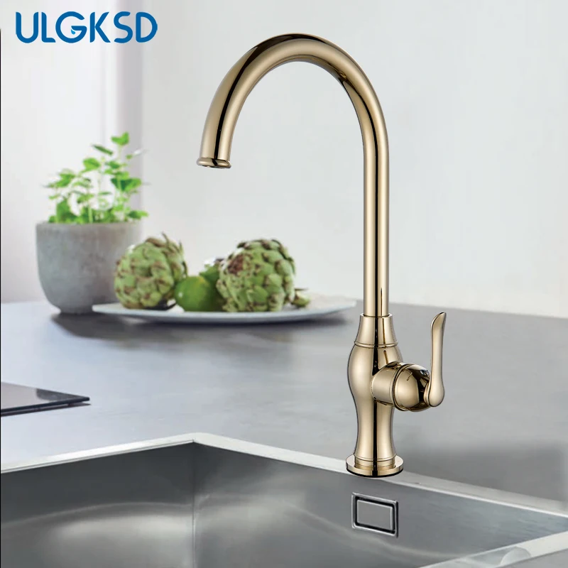 ULGKSD Бронзовый кухонный смеситель вытяжной струйный носик кухонный кран для раковины горячий холодный кухонный смеситель кран для ванной комнаты кухонный кран палубного крепления