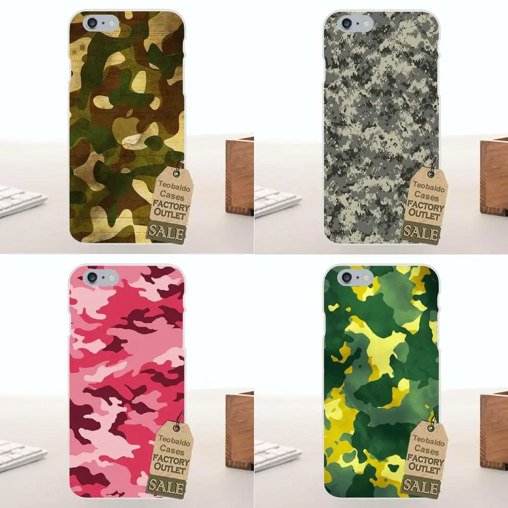 Чехол для телефона из ТПУ Apple iPhone 4 4S 5 5C SE 6 6S 7 8 Plus X LG G4 G5 G6 K4 K7 K8 K10 камуфляжный