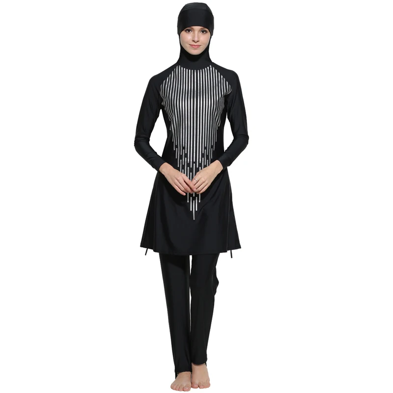 

YONGSEN Modest Burkinis Women Spa Swimwear Islamic Swimsuit Long sleeve Muslim Swimsuit Hijab Swimming Beachwear Sport Clothing