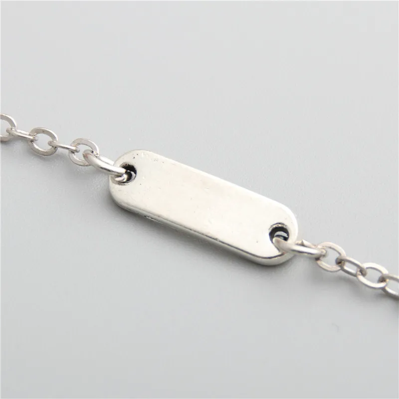 1 шт. серебристый цвет регулируемый скользящий браслет прямоугольные пустые