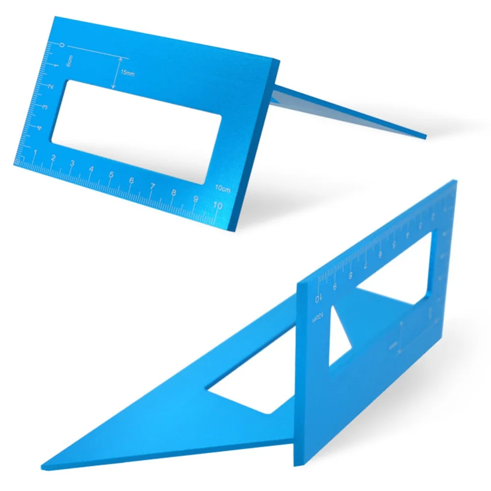 

Aluminum Alloy Woodworking Scriber T Ruler Multifunctional 45/90 Degree Angle Ruler Angle Protractor Gauge New