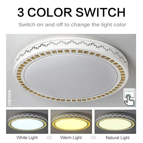 3 colors light Хрустальный светильник, декоративный светильник, потолочный светильник, Хрустальный блеск, домашний светодиодный акриловый светильник, потолочный светильник s для гостиной - Цвет корпуса: 3 colors light