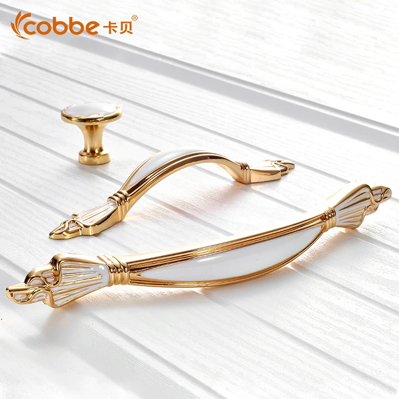 Ручки ящика Шкаф Дверные ручки цвета слоновой кости современные и тянет |