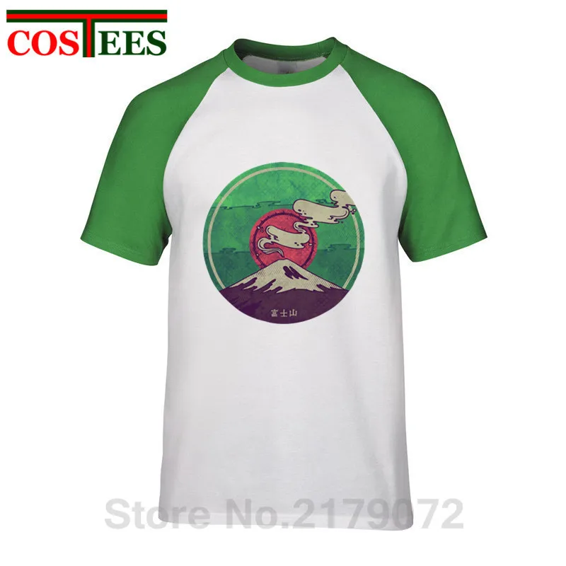 2019 новейшая японская Гора Фудзи Футболка мужская летняя модная футболка с