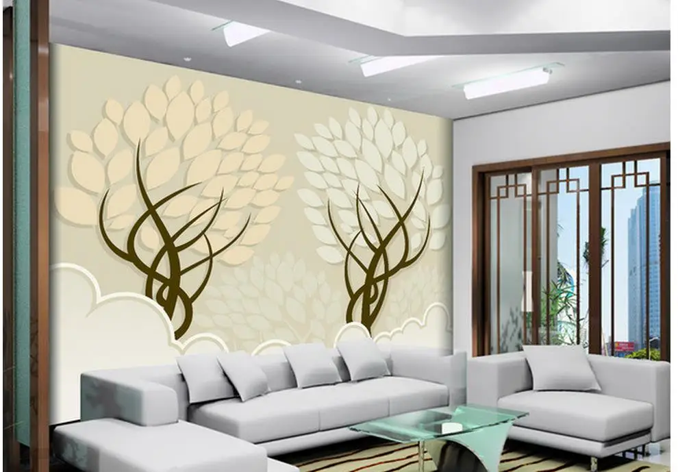 Деревянная роспись модное украшение для стены телевизора Настенная фото обои