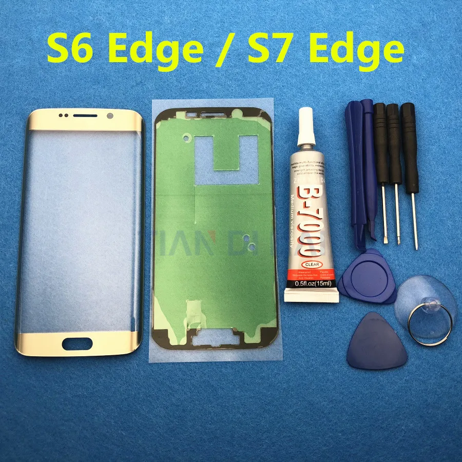 Замена передней внешней стеклянной крышки объектива для Samsung Galaxy S6 Edge G925 G925F S7 G935
