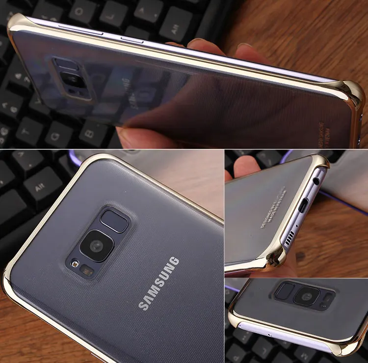 Для samsung S8 s8plus, задняя крышка, прозрачный чехол, противоударный, 360, милый, для оригинала s8 s8+, для телефона, прозрачный, роскошный, жесткий, аксессуары для ПК