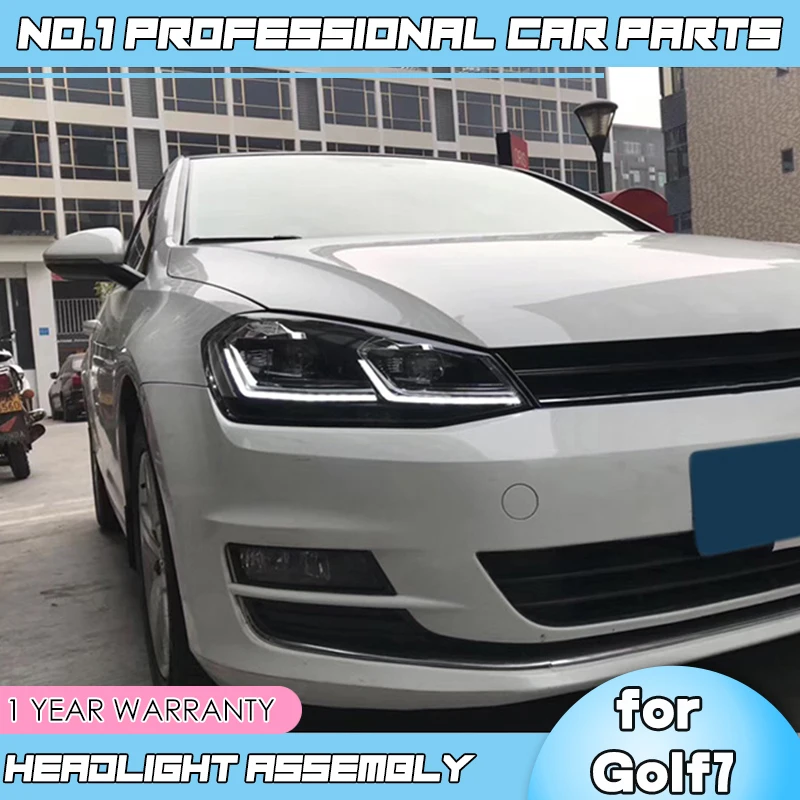 BiNFU автомобильный Стайлинг для VW Golf 7 фары Golf7 обновление Golf 7,5 светодиодный фонарь 2013- DRL H7 D2H Hid биксеноновый луч