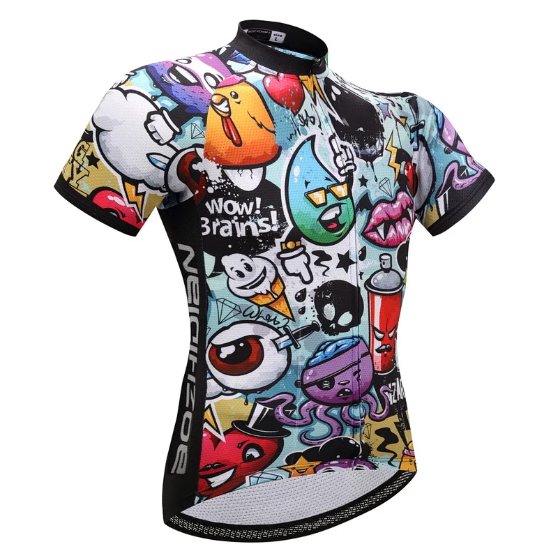 2019 горячий гоночный мультфильм Лето Велоспорт Джерси Мужчины Женщины велосипед