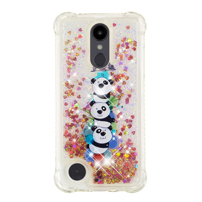 Three Pandas Блестящий песок блесток Жидкий чехол для LG K8 K9 K10 K11 K30 K4 K20 плюс M250 Aristo 2 Plus XT210 G7 V40 ThinQ чехол - Цвет: Three Pandas