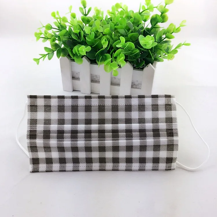 30pcs A Moledodo 30 шт./лот, летняя черная маска для рта, одноразовая дышащая клетчатая маска для рта, Солнцезащитная маска для лица - Цвет: 30pcs A