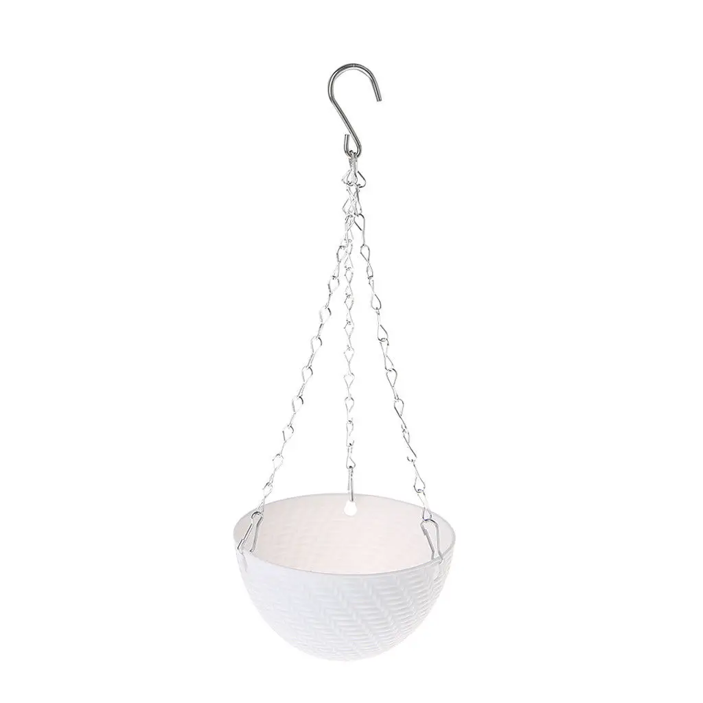 Пластиковая круглая подвесная корзина цветочный горшок балконные растения с