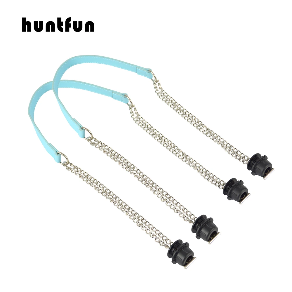 Huntfun новинка 1 пара Obag серебряная длинная Двойная Цепочка OT пряжка ручки с черным