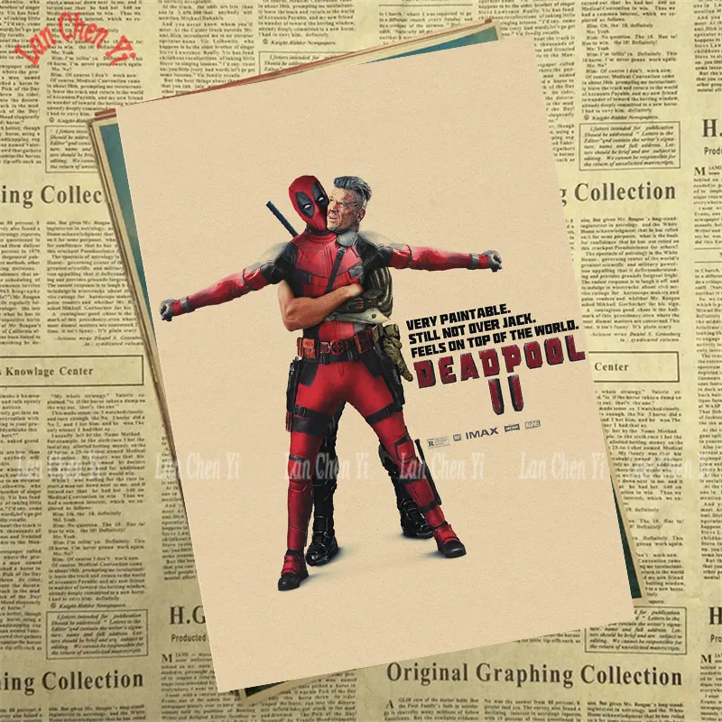 Лиловый Дэдпул 2 супергерой DC Marvel горячий фильм Забавный художественный плакат живопись печать домашний декор для стен - Цвет: Лиловый