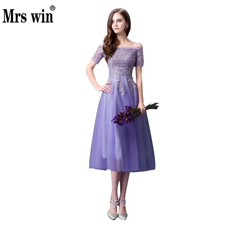 Вечернее платье 2018 Новая Мода Романтический фиолетовый обувь ручной работы с