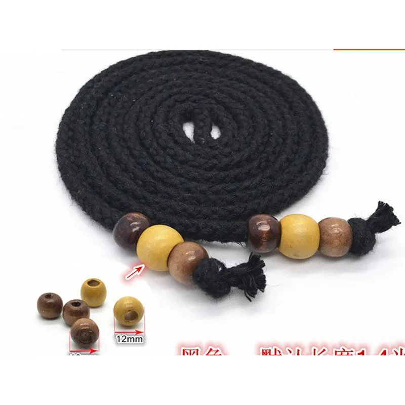 5 шт./лот 1 4 м Деревянный Шнур Конец круглый галстук веревка для толстовки