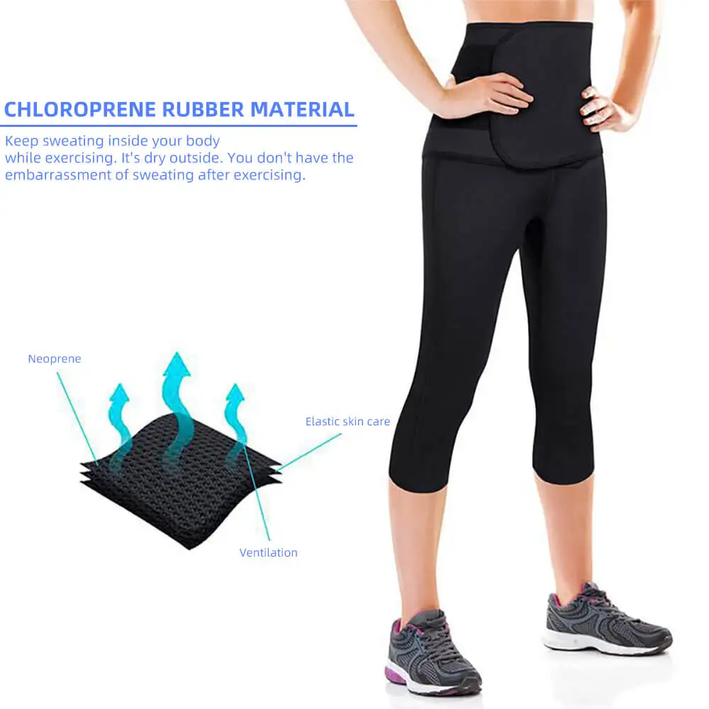 Штаны спортивные FDBRO с высокой талией для фитнеса и йоги 7 точек быстросохнущая