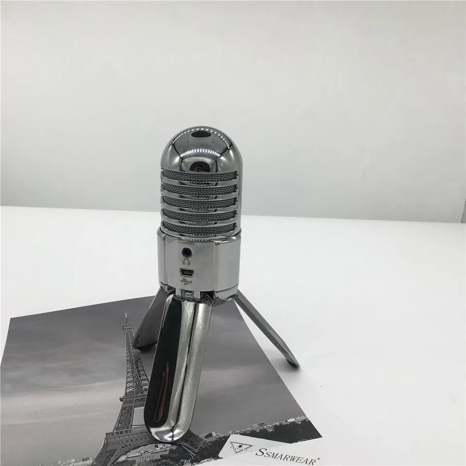 Профессиональный Samson Meteor Mic USB кардиоидный Студийный микрофон с 3 откидывающимися ногами игровой микрофон потоковая Запись микрофон