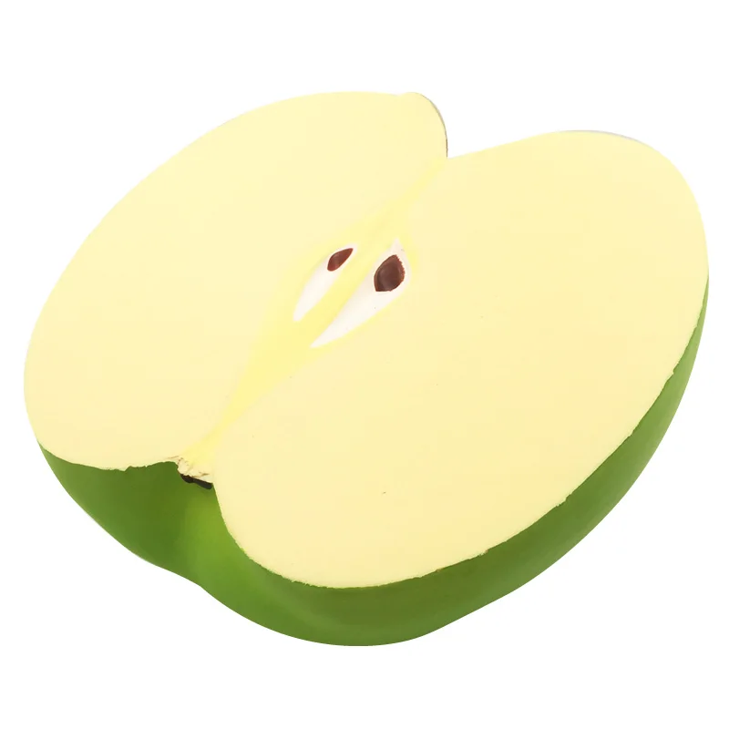 green apple 40 см гигантский Радужный банан Kawaii мягкий медленно поднимающийся Jumbo Squeeze игрушки Огромные Фрукты Ароматические телефонные ремни декор дропшиппинг - Цвет: green apple