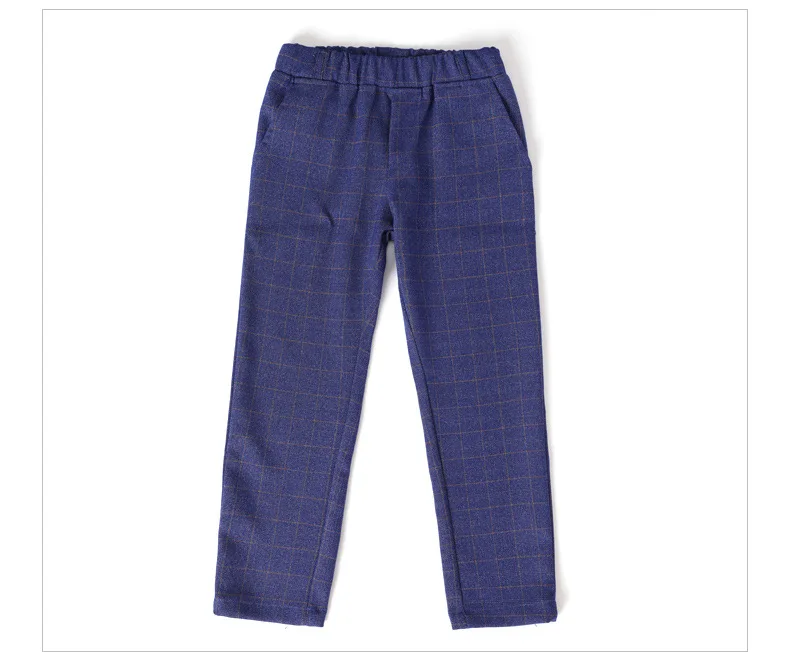 Fashion Boys Formal Plaid Wedding Suit New Kids England Style Blazer Pants 2pcs Set Children Birthday Performance Costume |