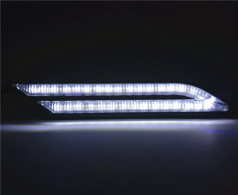 Автомобильный мигающий 1 комплект DRL светодиодные дневные ходовые огни автомобильный тормоз рулевое управление высокий источник света Автомобильный Стайлинг Водонепроницаемый 3 цвета противотуманные фары