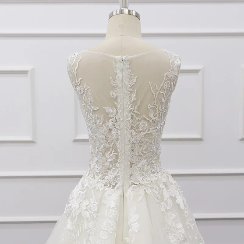 Eslieb свадебное платье deadings Жемчуг V образным вырезом Vestidos de novia Винтаж кружево свадебное платье с открытой спиной 5806