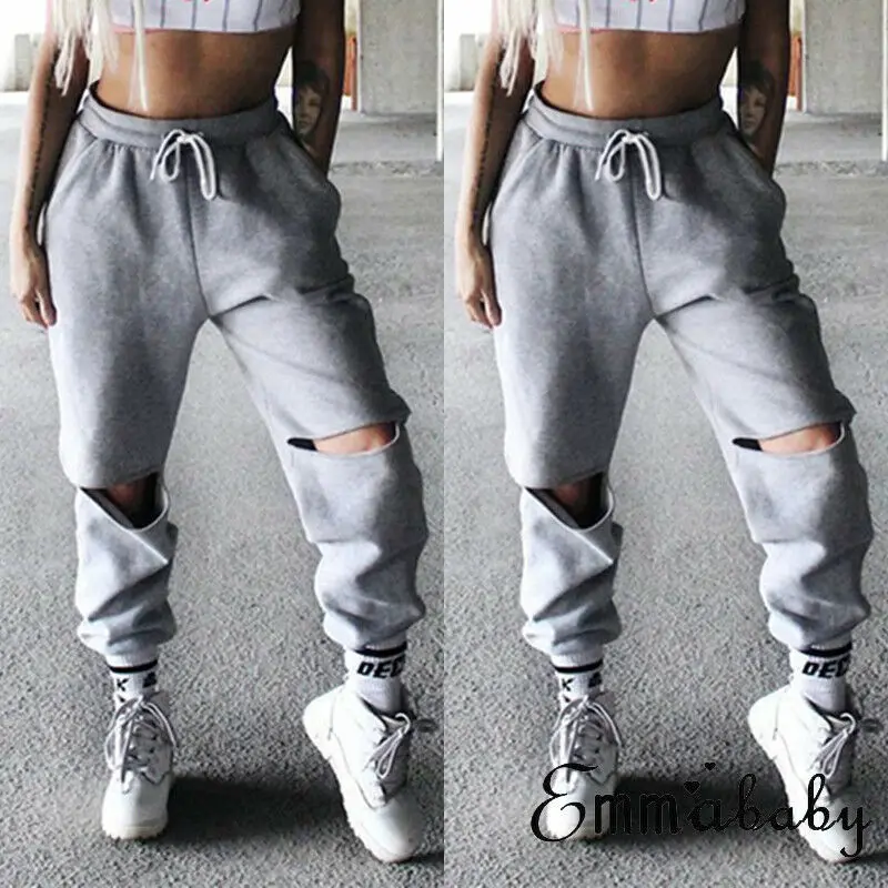 Осенние новые женские повседневные с высокой талией модные повязки Jogger танцевальные Спортивные штаны брюки спортивные штаны