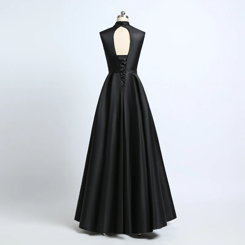 Ruthshen светоотражающее платье черные вечерние платья длинное с высоким воротником