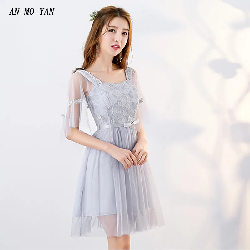 Весеннее высококачественное женское серебристо-серое тонкое платье модное