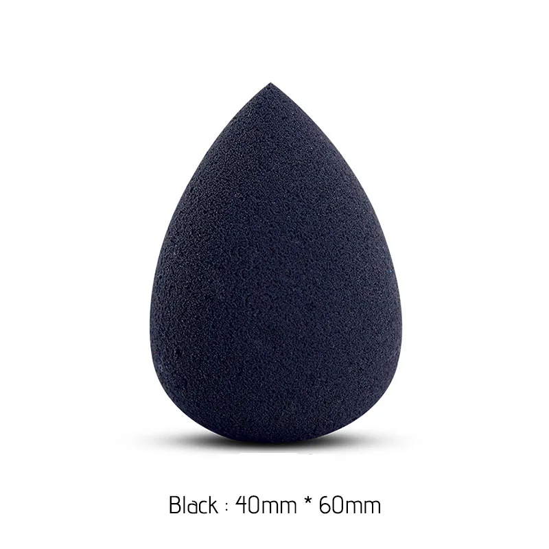 06 Black 40x60 BIOAUNT, 5 цветов, высокое качество, основа для лица, мини-спонж, пудра, пуховка в форме капли, косметическая пуховка, умные, для женщин, красота, инструменты для макияжа - Цвет: 06 Black 40x60